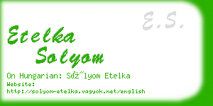 etelka solyom business card